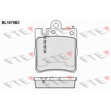 BL1679B2 FTE Комплект тормозных колодок, дисковый тормоз