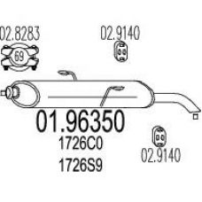 01.96350 MTS Глушитель выхлопных газов конечный
