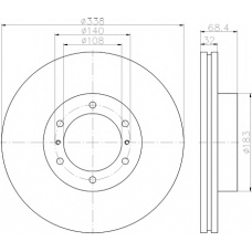 8DD 355 116-891 HELLA PAGID Тормозной диск