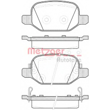 0727.52 METZGER Комплект тормозных колодок, дисковый тормоз