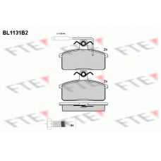 BL1131B2 FTE Комплект тормозных колодок, дисковый тормоз