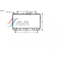 DW2073 AVA Радиатор, охлаждение двигателя