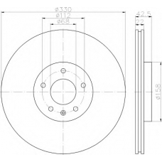 8DD 355 117-721 HELLA Тормозной диск