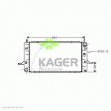 31-0328 KAGER Радиатор, охлаждение двигателя