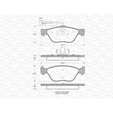 363702161020 MAGNETI MARELLI Комплект тормозных колодок, дисковый тормоз