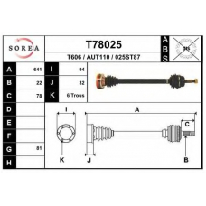 T78025 EAI Приводной вал