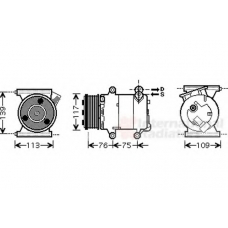 0200K185 VAN WEZEL Компрессор, кондиционер
