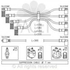 4.8808 FACET Комплект проводов зажигания