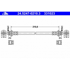 24.5247-0210.3 ATE Тормозной шланг