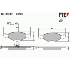 BL1662A1 FTE Комплект тормозных колодок, дисковый тормоз