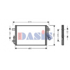 082029N AKS DASIS Конденсатор, кондиционер