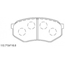 KD4350 ASIMCO Комплект тормозных колодок, дисковый тормоз