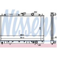 62831 NISSENS Радиатор, охлаждение двигателя