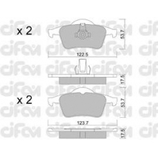 822-348-0 CIFAM Комплект тормозных колодок, дисковый тормоз