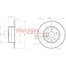 6110289 METZGER Тормозной диск