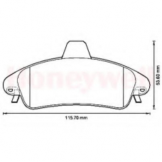 573213B BENDIX Комплект тормозных колодок, дисковый тормоз