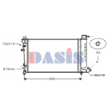 060970N AKS DASIS Радиатор, охлаждение двигателя