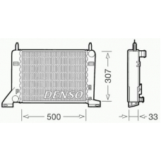DRM10022 DENSO Радиатор, охлаждение двигателя