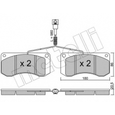 22-0272-1 METELLI Комплект тормозных колодок, дисковый тормоз