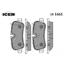 181661 ICER Комплект тормозных колодок, дисковый тормоз