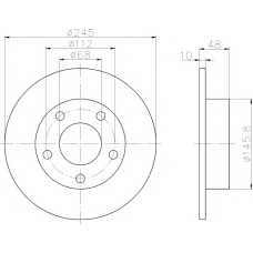 8DD 355 105-681 HELLA PAGID Тормозной диск