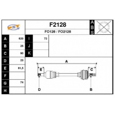 F2128 SNRA Приводной вал