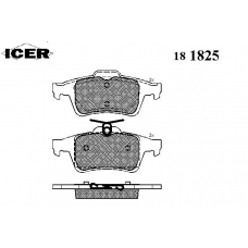 181825 ICER Комплект тормозных колодок, дисковый тормоз