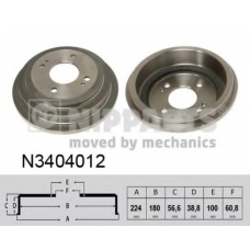 N3404012 NIPPARTS Тормозной барабан