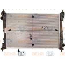 8MK 376 754-464 HELLA Радиатор, охлаждение двигателя