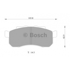 0 986 AB2 506 BOSCH Комплект тормозных колодок, дисковый тормоз