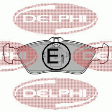 LP1596 DELPHI Комплект тормозных колодок, дисковый тормоз