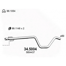 34.5004 ASSO Труба выхлопного газа