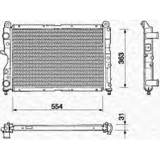 350213107000 MAGNETI MARELLI Радиатор, охлаждение двигателя