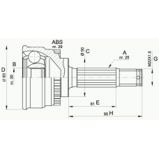 CVJ5484.10 OPEN PARTS Шарнирный комплект, приводной вал