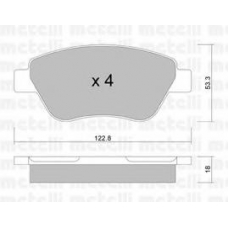 22-0321-1 METELLI Комплект тормозных колодок, дисковый тормоз