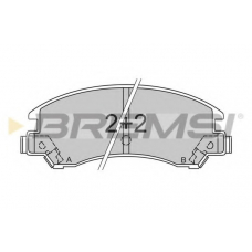 BP2358 BREMSI Комплект тормозных колодок, дисковый тормоз