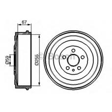 0 986 477 144 BOSCH Тормозной барабан