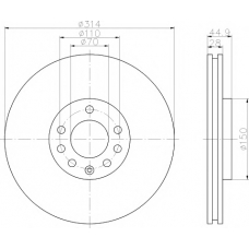 8DD 355 122-562 HELLA PAGID Тормозной диск