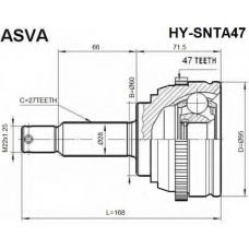 HY-SNTA47 ASVA Шарнирный комплект, приводной вал