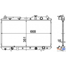 8MK 376 724-531 HELLA Радиатор, охлаждение двигателя