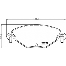 8DB 355 019-411 HELLA PAGID Комплект тормозных колодок, дисковый тормоз