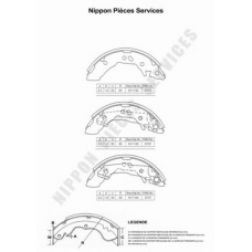 H350I02 NPS Комплект тормозных колодок