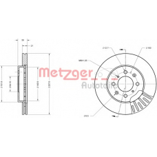 6110334 METZGER Тормозной диск