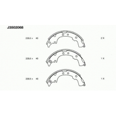 J3502068 NIPPARTS Комплект тормозных колодок