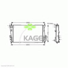 31-3582 KAGER Радиатор, охлаждение двигателя
