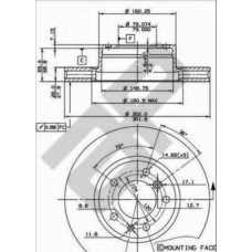 24238 METZGER Тормозной диск