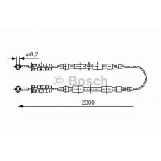 1 987 477 083 BOSCH Трос, стояночная тормозная система