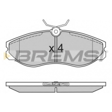 BP2624 BREMSI Комплект тормозных колодок, дисковый тормоз