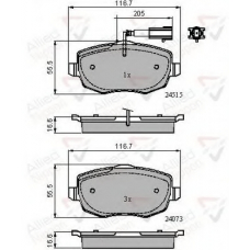 ADB11601 COMLINE Комплект тормозных колодок, дисковый тормоз