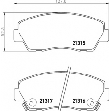 8DB 355 015-171 HELLA PAGID Комплект тормозных колодок, дисковый тормоз